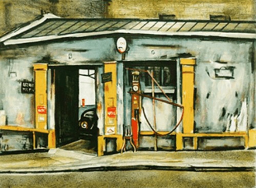 荻須高徳 「青いガレージ」の買取画像