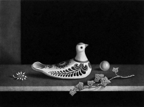 長谷川潔「 メキシコの鳩 静物画」の買取画像